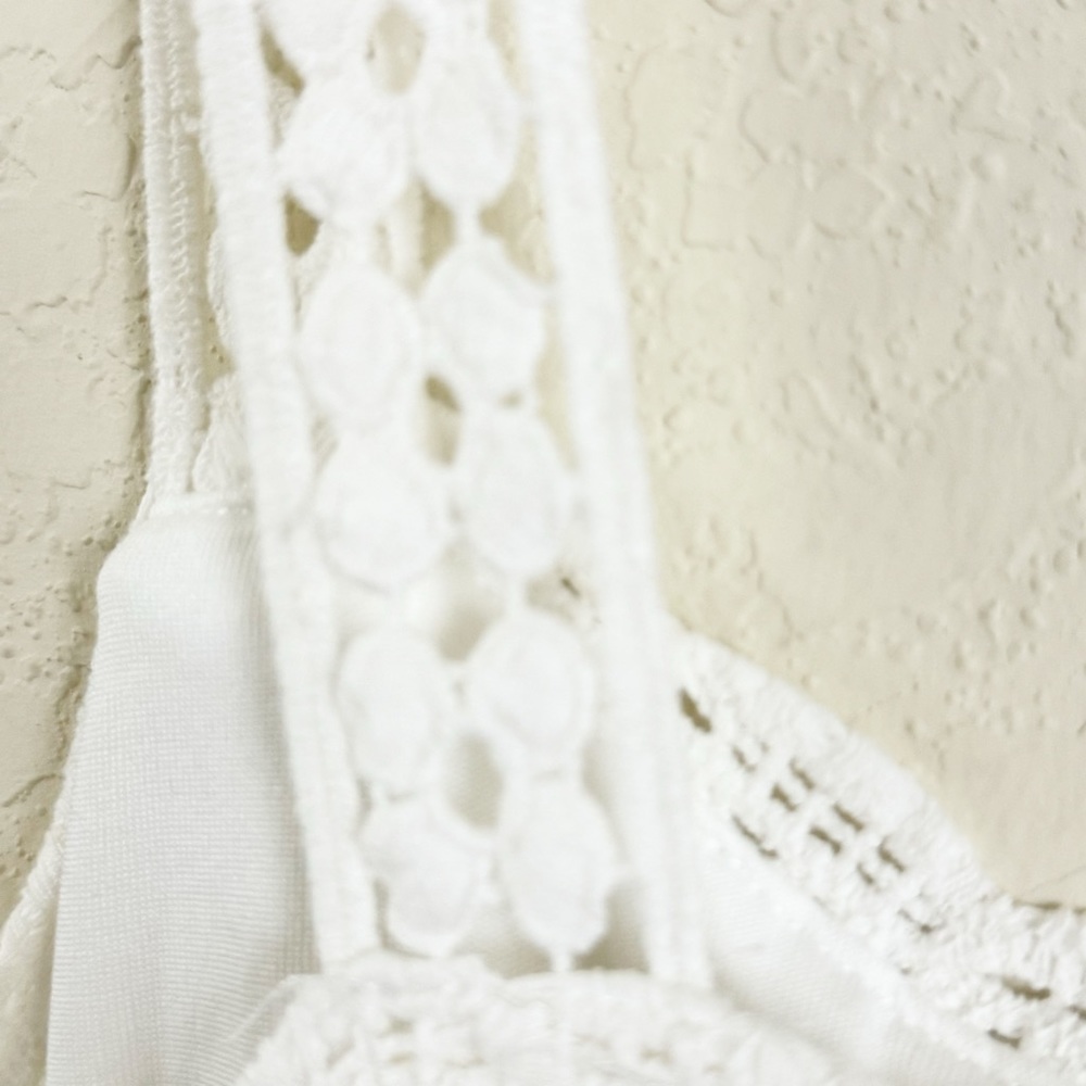 La Blanca White Crochet Swim Coverup - Picture 10 of 13